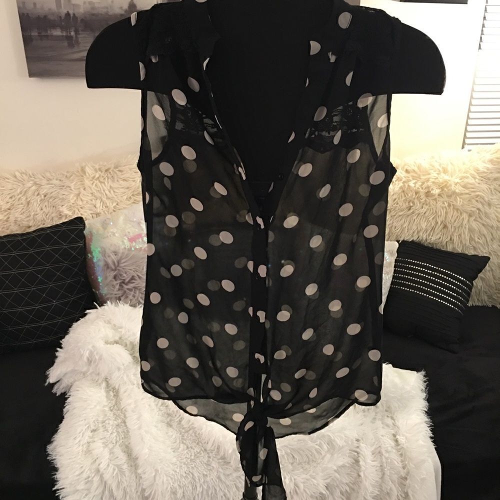 Maurice’s sheer lace back top‎